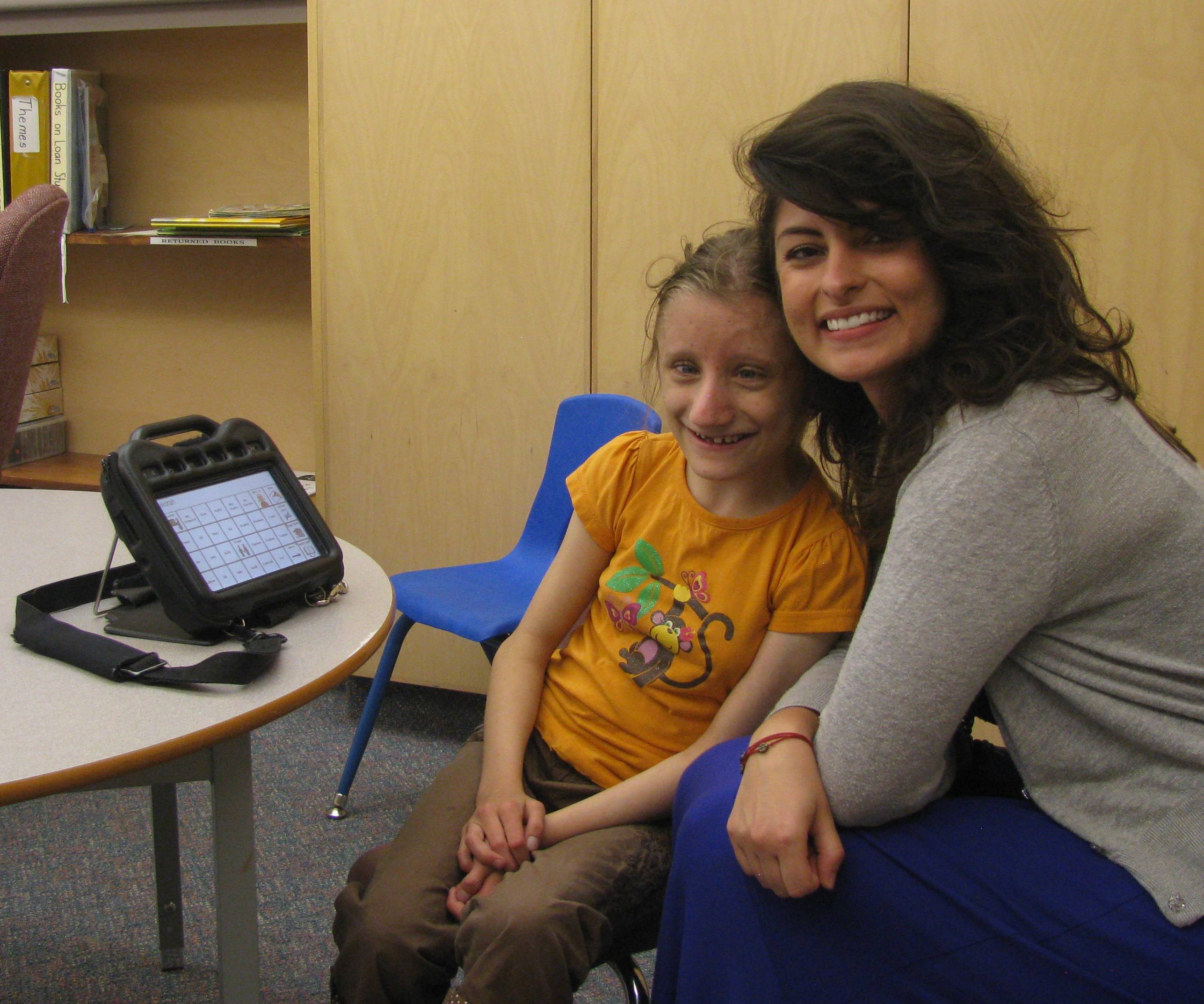 Maddy & her Speech Language Pathologist, Aly