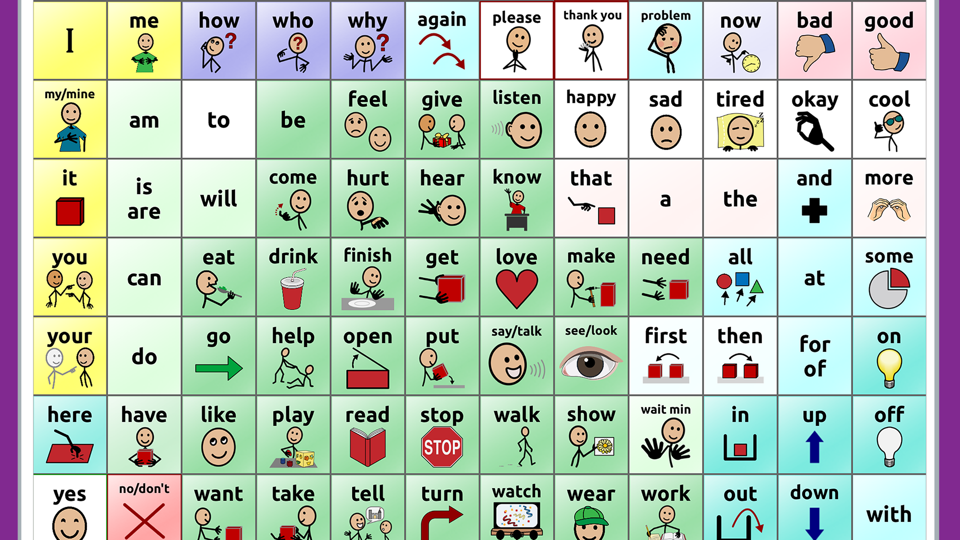 Free Printable Picture Communication Symbols : Free Candy Land Aac