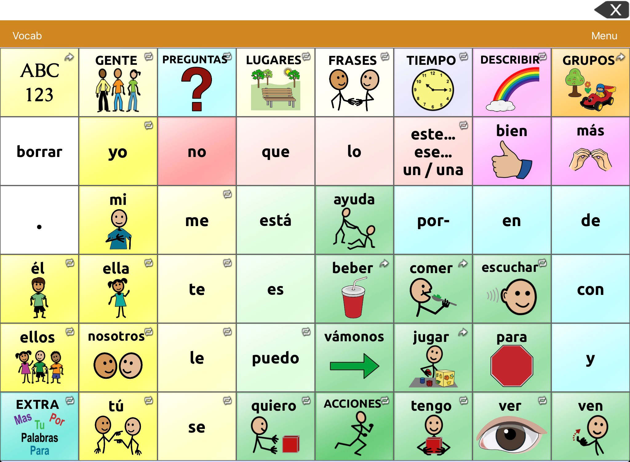 Device Spanish Vocabulary Files